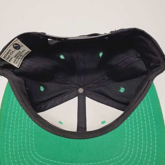 Vintage Interstate Batteries Snapback Cap Trucker Hat Black/Green Milano Hat Co - Picture 3 of 4